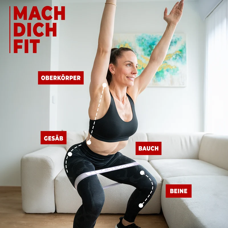 Fitnessbänder kurz aus Latex