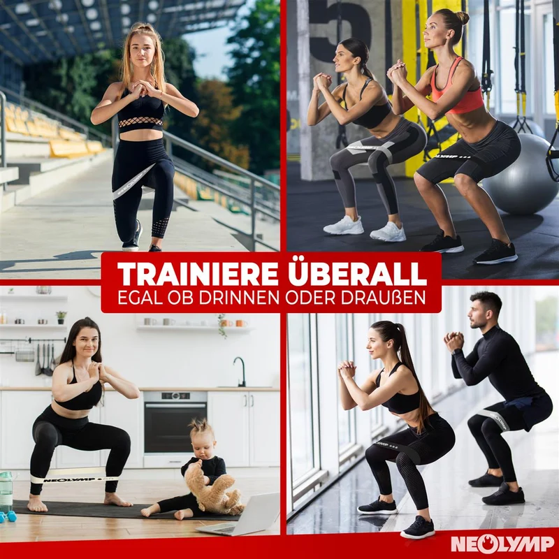 Fitnessbänder kurz aus Latex
