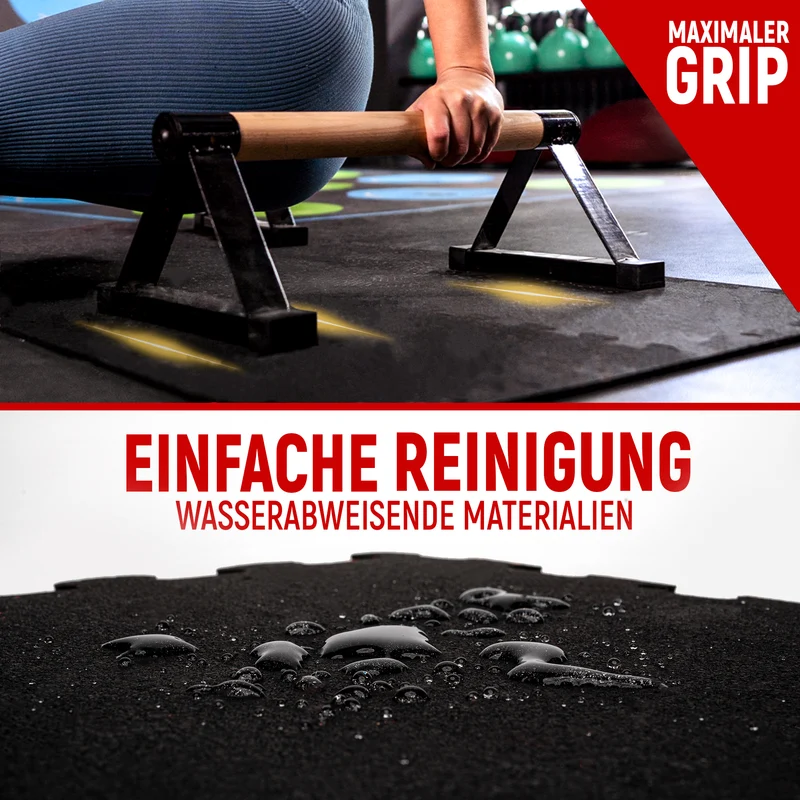 Premium Bodenschutzmatte aus extra dichtem Kautschuk (schwarz)