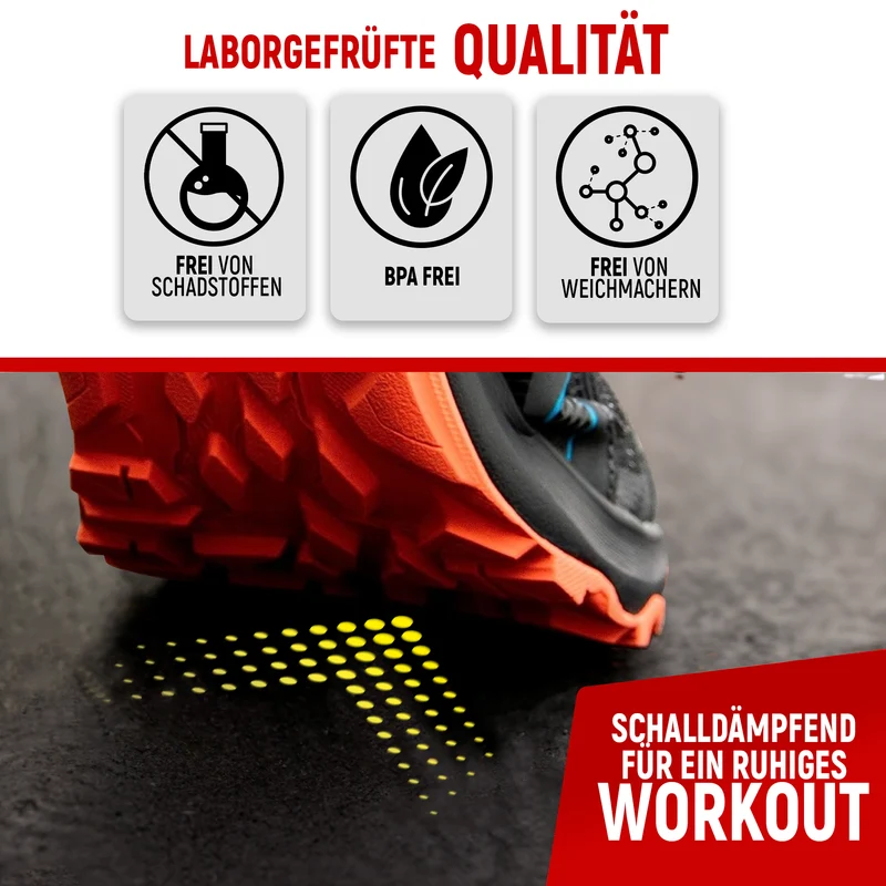 Premium Bodenschutzmatte aus extra dichtem Kautschuk (schwarz)