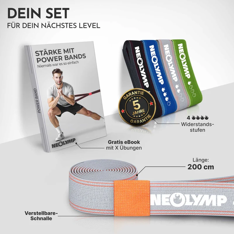 Powerband aus Stoff - mit Verstellschnalle