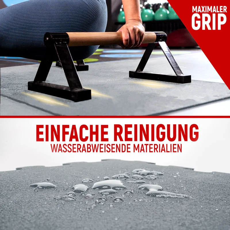 Premium Bodenschutzmatte aus extra dichtem Kautschuk (hellgrau)