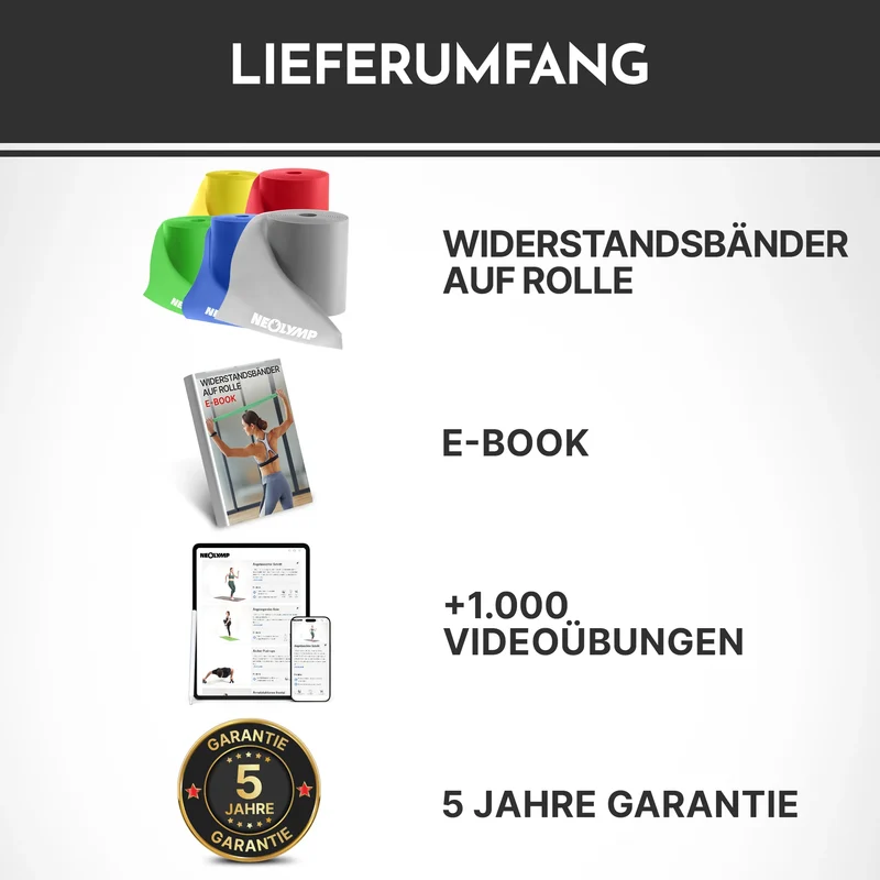 Elastisches Widerstandsband auf Rolle - zuschneidbares Resistance Band für Physio und Reha