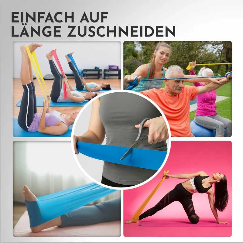 Elastisches Widerstandsband auf Rolle - zuschneidbares Resistance Band für Physio und Reha