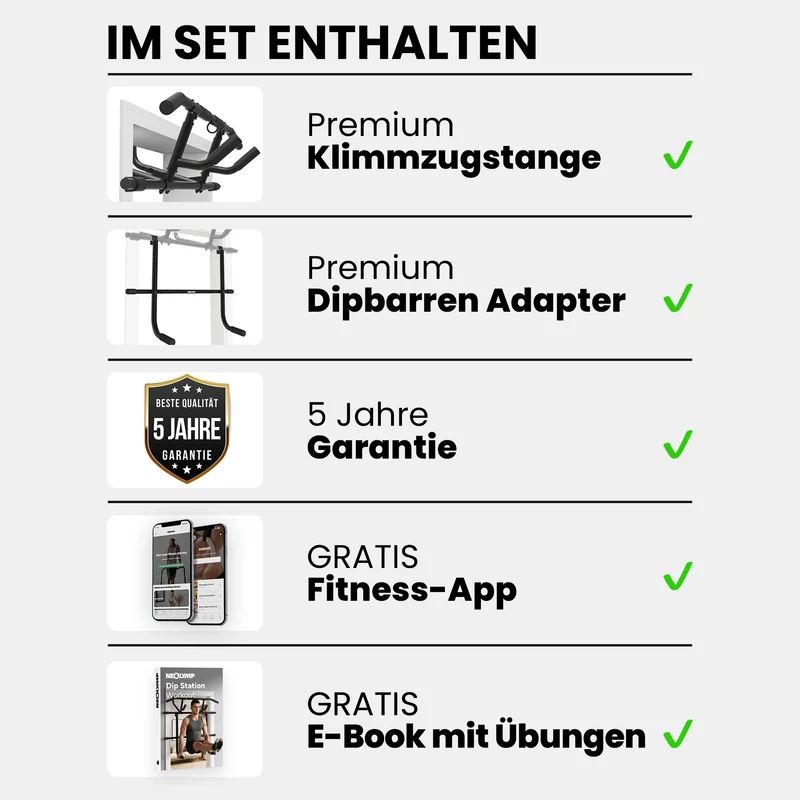 Klimmzugstangen-Bundle - Alle Übungen, volle Bewegungsfreiheit