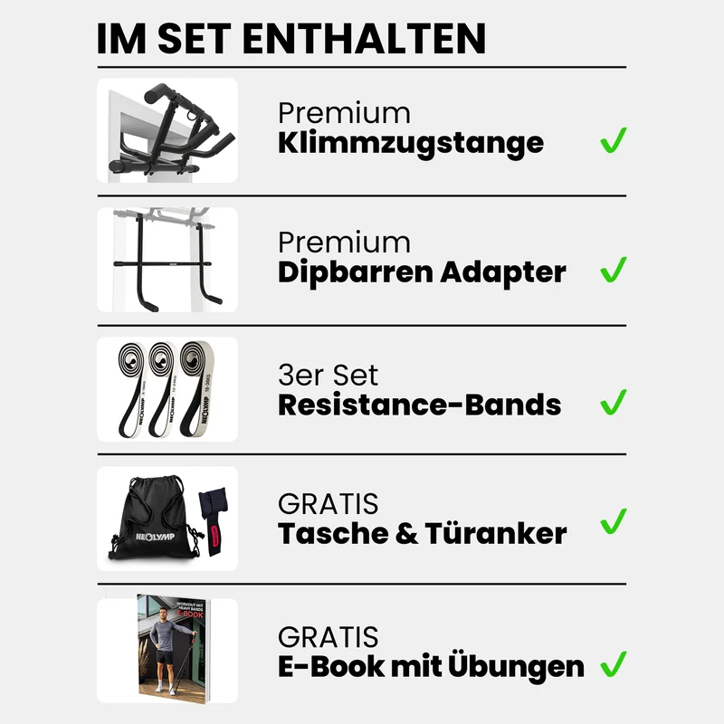 Klimmzugstangen-Bundle - Alle Übungen, volle Bewegungsfreiheit