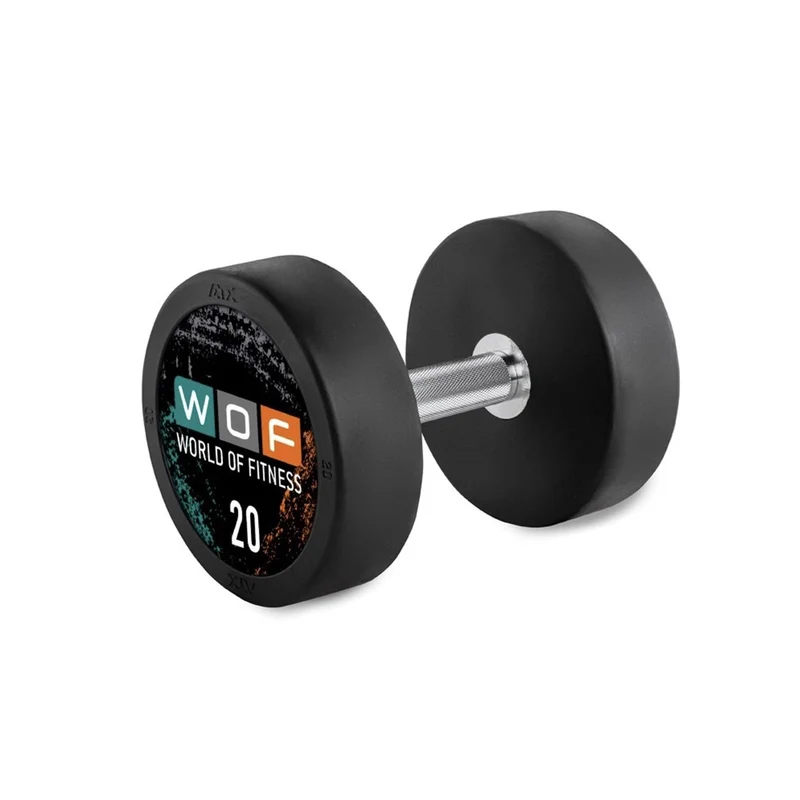 Rubber Dumbbell PRO-Style - mit Ihrem individuellen Logo - 2,5 – 60 kg / 2,5 kg Steigerung
