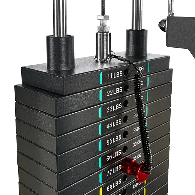 ATX® Power Rack 520 Komplettstation mit Latzugstation 100 kg Steckgewichte - Höhe 218 cm