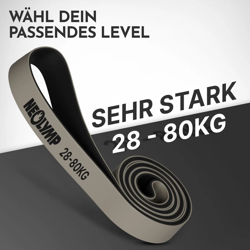 Heavy Resistance Bands aus Latex - grau