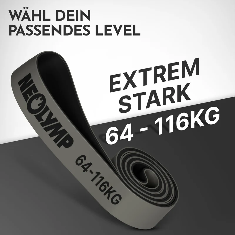 Heavy Resistance Bands aus Latex - grau