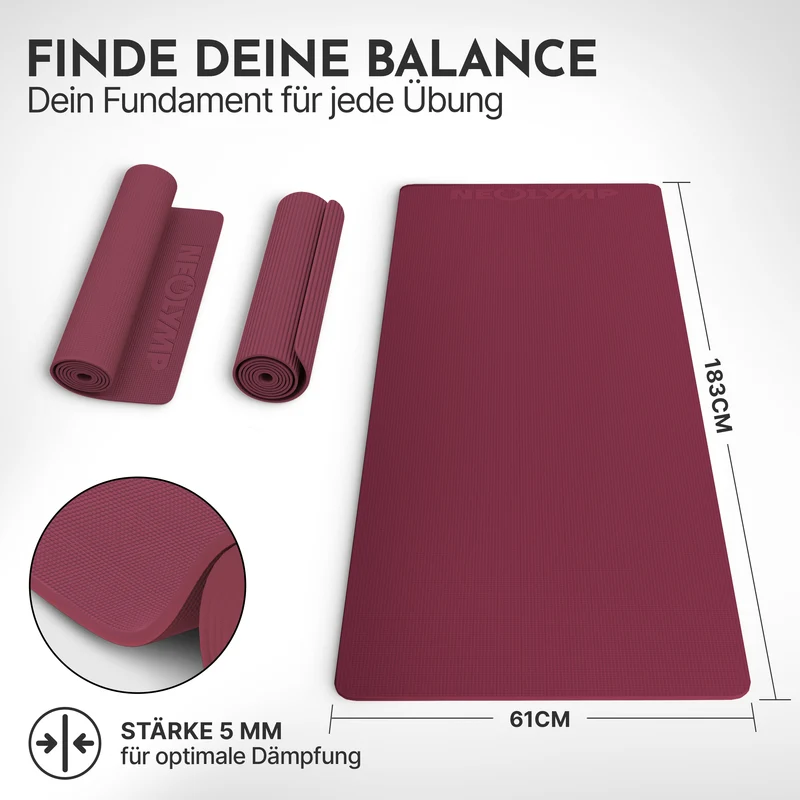 Premium Yogamatte – ideal für Yoga, Pilates & Gymnastik