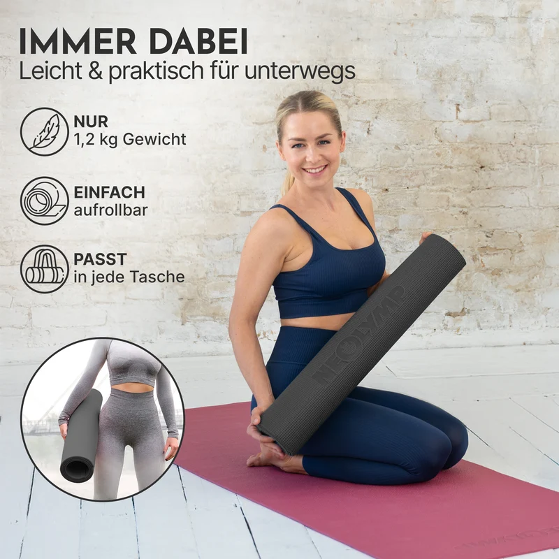 Premium Yogamatte – ideal für Yoga, Pilates & Gymnastik