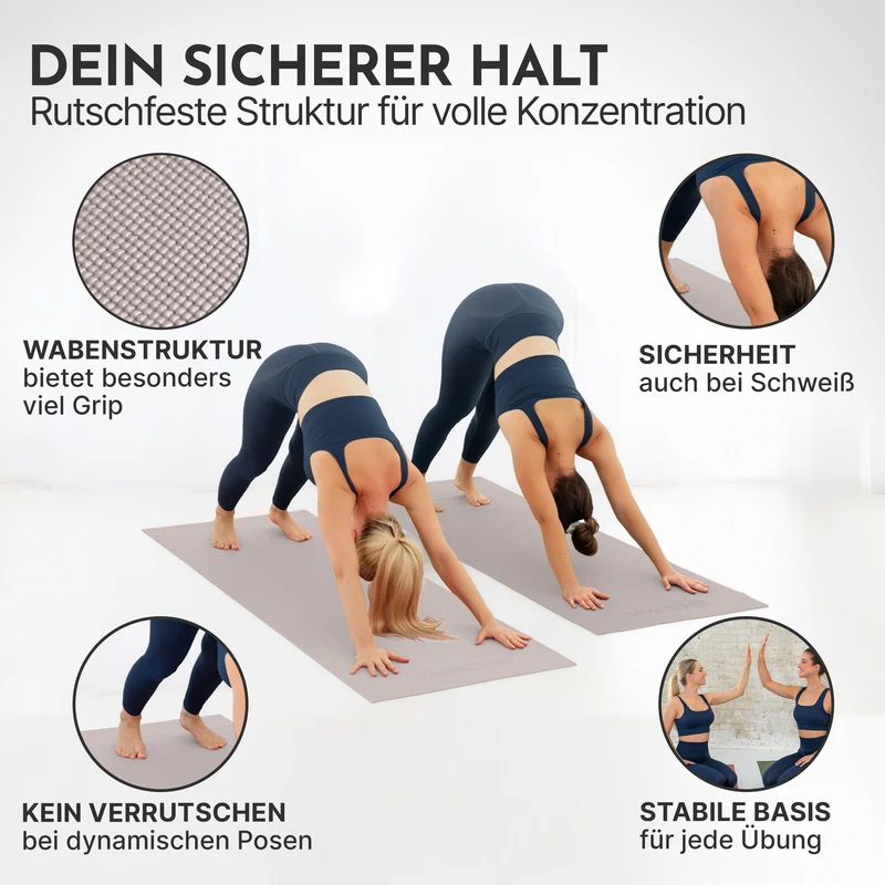 Premium Yogamatte – ideal für Yoga, Pilates & Gymnastik
