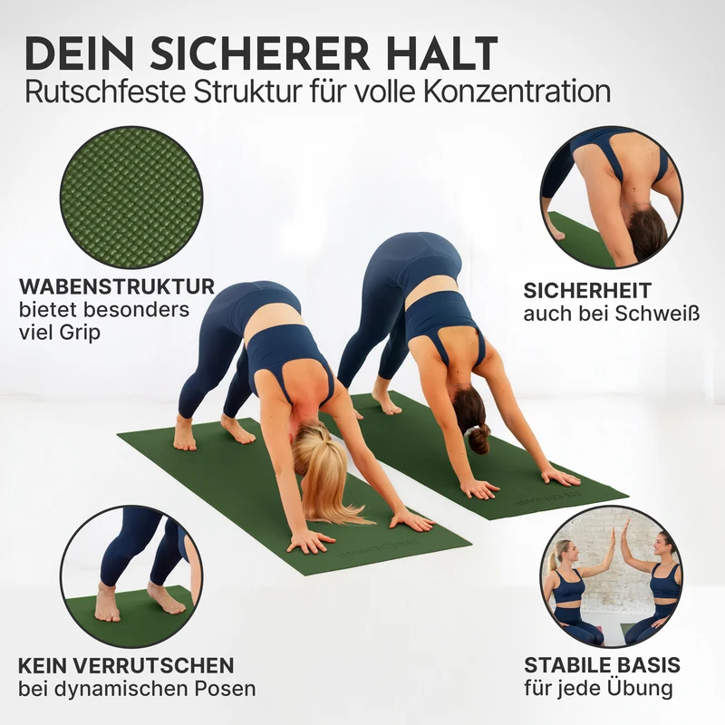 Premium Yogamatte – ideal für Yoga, Pilates & Gymnastik