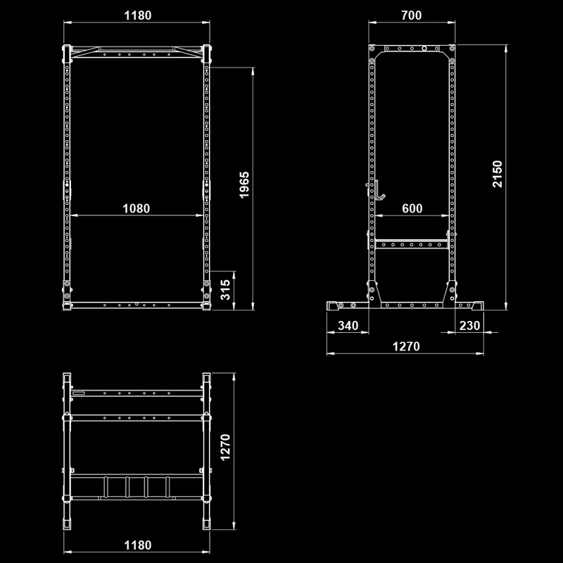 ATX® Power Rack PRX-520 mit Flip Down Spotter - Höhe 215 cm