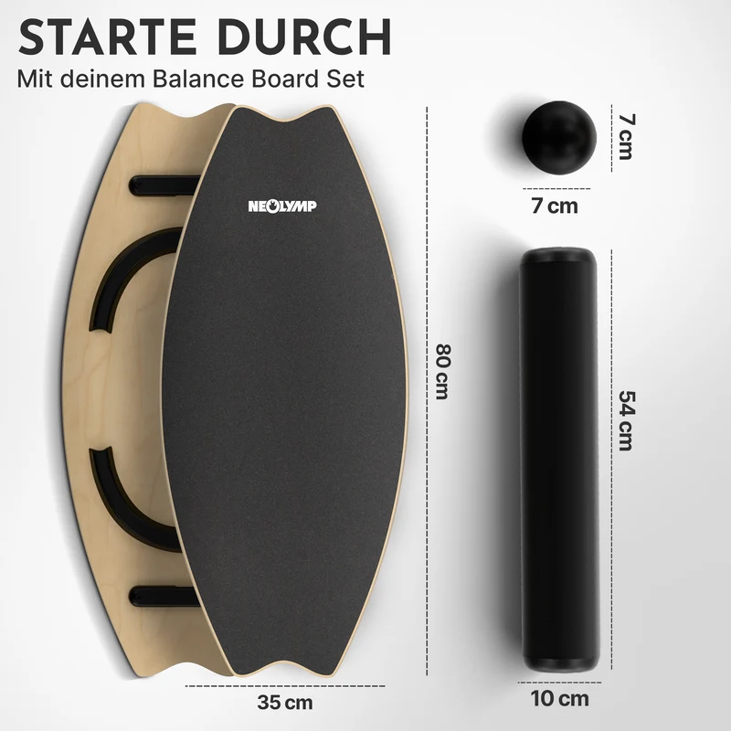 9-in-1 Balance Board aus Birkenholz
