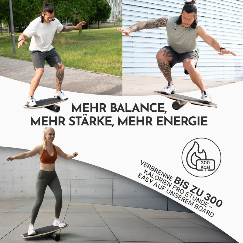 9-in-1 Balance Board aus Birkenholz