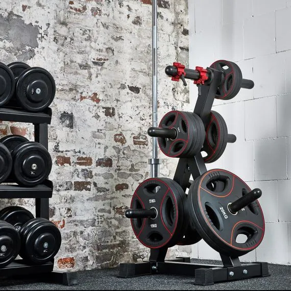 Hantelscheibenständer 50 mm - Weight Rack mit Stangenfach