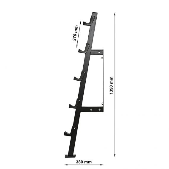 Kompakthantelablage - 5-fach - Wandbefestigung