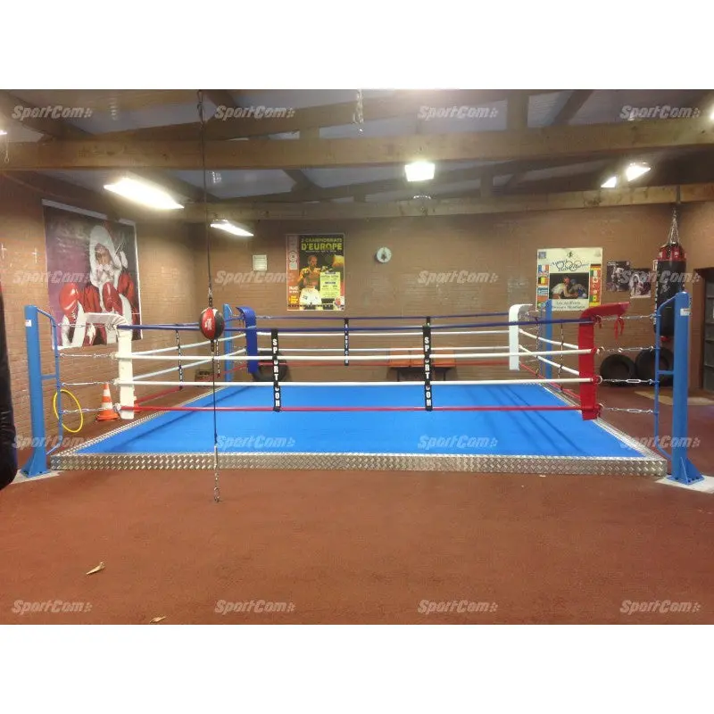 Trainingsboxring mit 15 cm Podium – 4×4 bis 6×6 m, 16 Seile