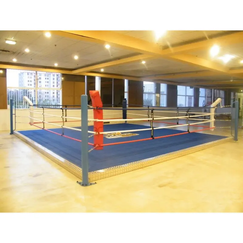 Trainingsboxring mit 15 cm Podium – 4×4 bis 6×6 m, 16 Seile