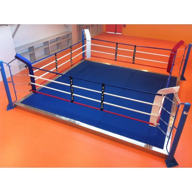 Trainingsboxring mit 15 cm Podium – 4×4 bis 6×6 m, 16 Seile