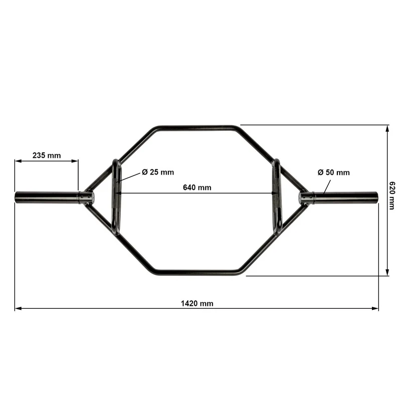 Hex Bar 50mm schwarz