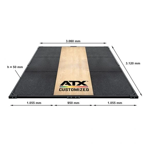 ATX® Weight Lifting Plattform 3 x 3 m - ATX® Schriftzug