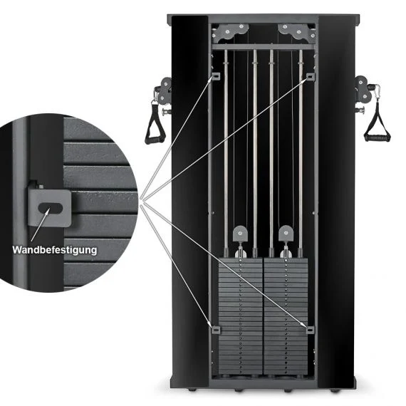 ATX® Duale Wandzugstation - 2 x 60 kg Steckgewichten