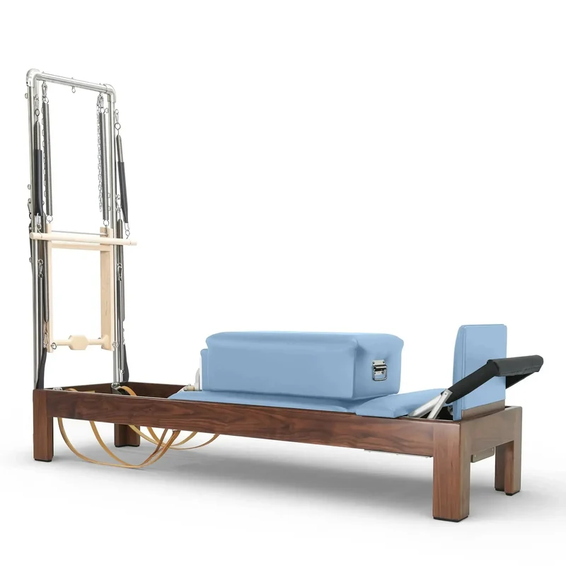 Elina Pilates Reformer Klassisch Dunkles Holz 86 Zoll mit Tower