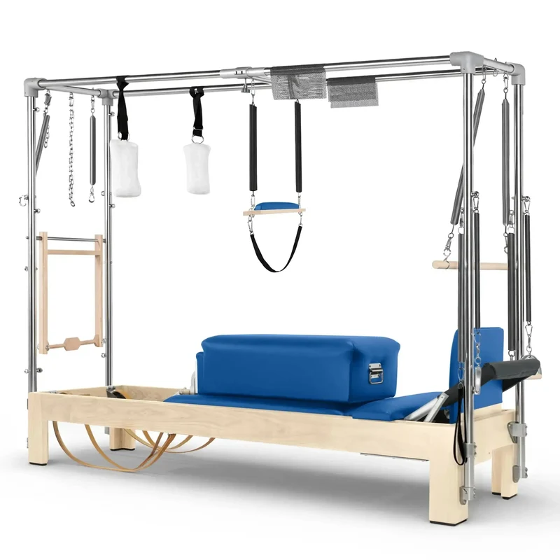 Elina Pilates Reformer Cadillac Klassisch Naturholz – Professionelles Studio-Kombigerät