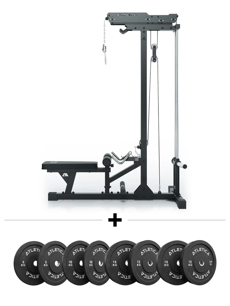 Latzug und Ruderstation Plate Loaded SET | Bumper Plates 90kg