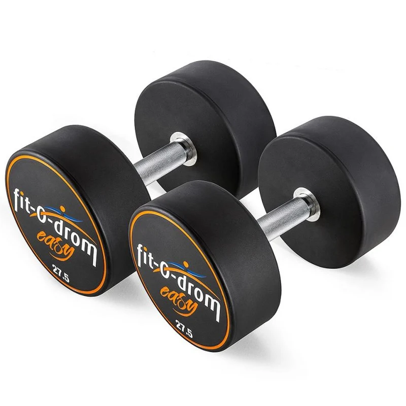 Polyurethan Dumbbell - Customer Logo - in 2 kg Steps - Kompakthantelsatz 4 - 60 kg