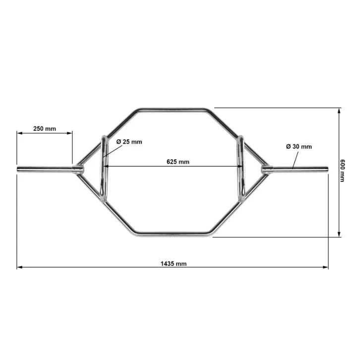 Hex Bar 30mm verchromt Sonderposten