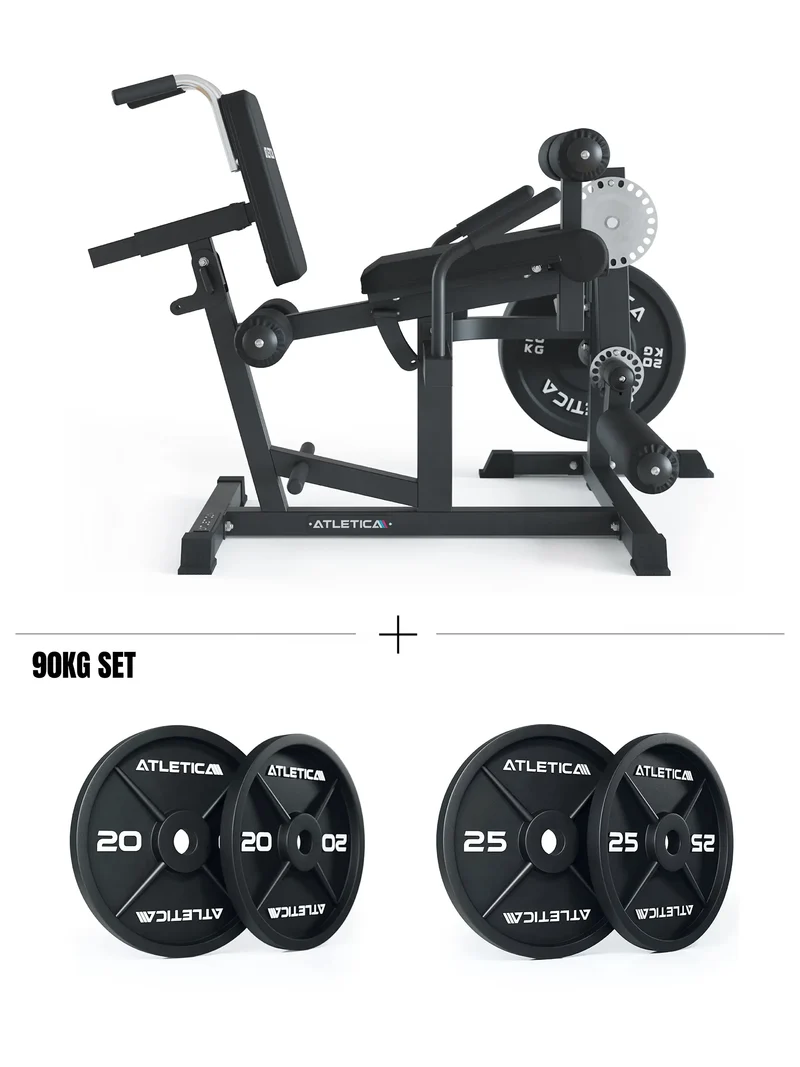 Leg Burn Set | Beinbeuger Beinstrecker & 90kg Hantelscheiben
