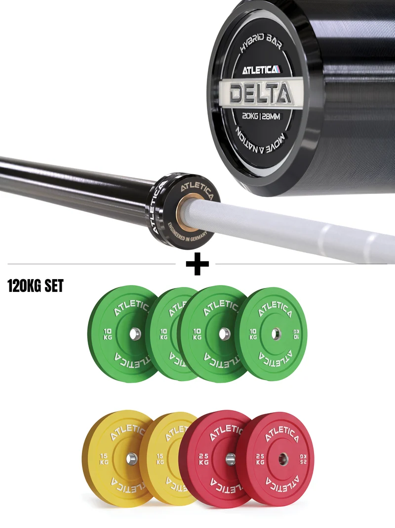Delta Spectrum Set I Delta Langhantel & 120kg Color Bumper Plates