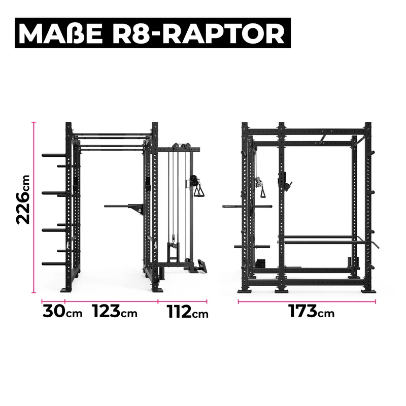 R8 Raptor PRO | 95kg Weight Stack | Plate Loaded