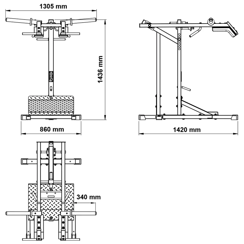 ATX® Lever Arm Squat - Squat Machine