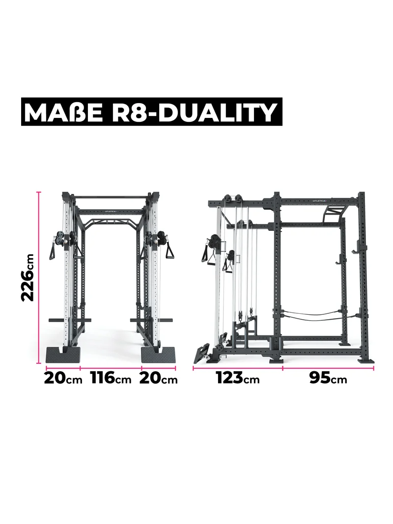 R8 Duality | 2x95kg | Kurz | Mittel | Lang | Plate loaded