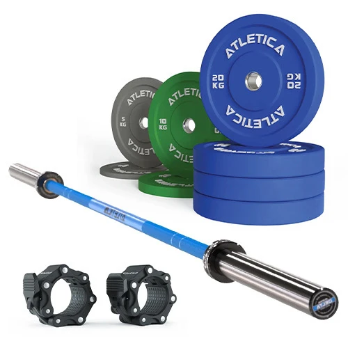 Delta Electric Blue SET | Color Bumper Plates 110kg | Pro Verschlüsse
