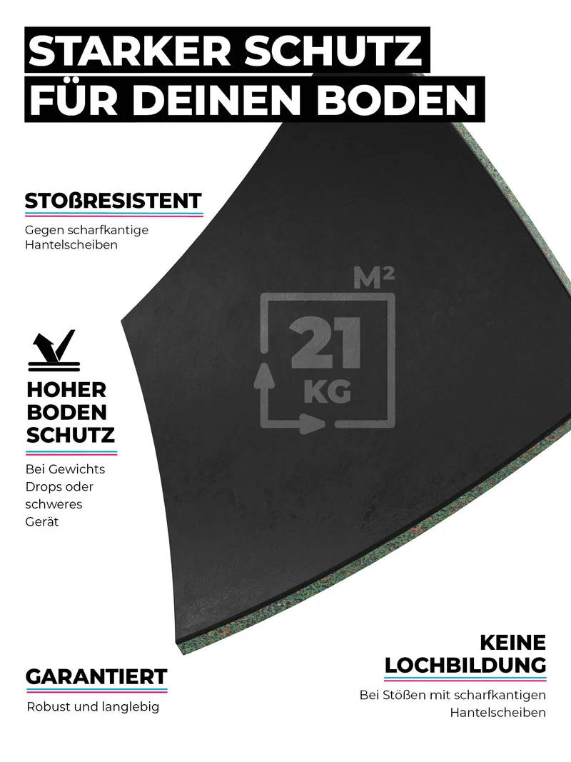 1m² SolidProtect 15mm Bodenschutzmatte
