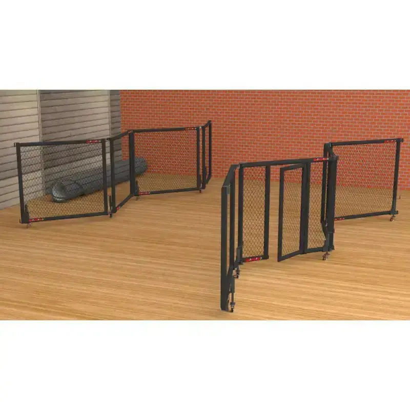 Klappbarer MMA-Käfig – Ø 5 m, patentiertes Faltsystem, ohne Bodenanker