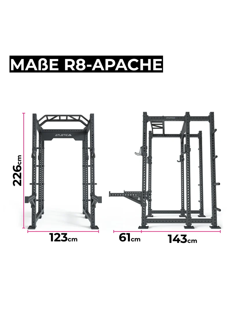 R8 Apache | Power Rack | Schwarz