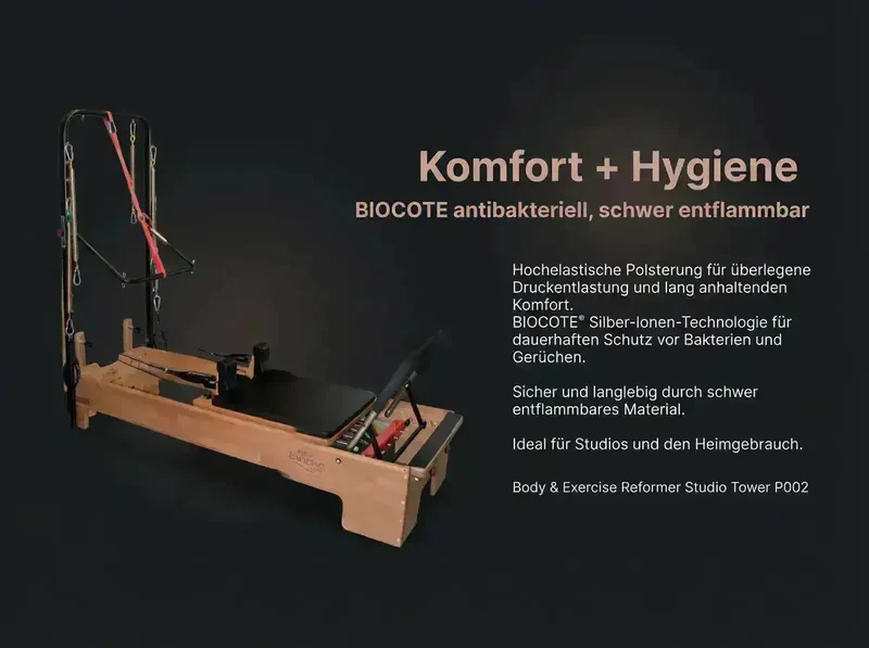 Body & Exercise Reformer Studio Tower P002 – 2-in-1 Reformer + Wall Unit (Made in Italy, kompakt, Studio-ready)