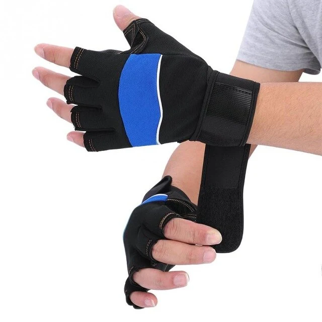 Men Women PU Fitness Gloves Half Finger Weight Lifting Gloves