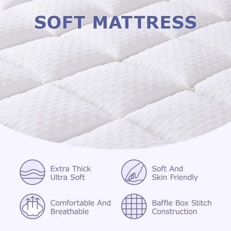 AIRHOT Dual Layer 3 Inch Memory Foam Mattress Topper, 2 Inch Gel Memory Foam and 1 Inch Cooling Pillow Top Mattress Pad Cover