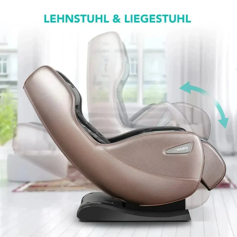 NAIPO Model U ClassicSwing 1900 Massagesessel – L-Schiene 80 cm, Bluetooth, kompakt