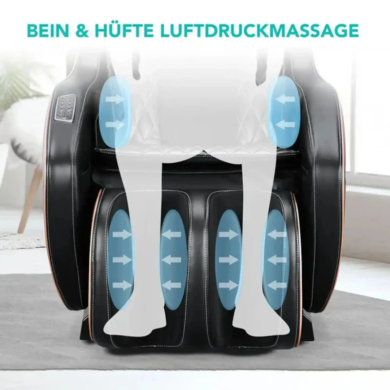 NAIPO Model U ClassicSwing 1900 Massagesessel – L-Schiene 80 cm, Bluetooth, kompakt