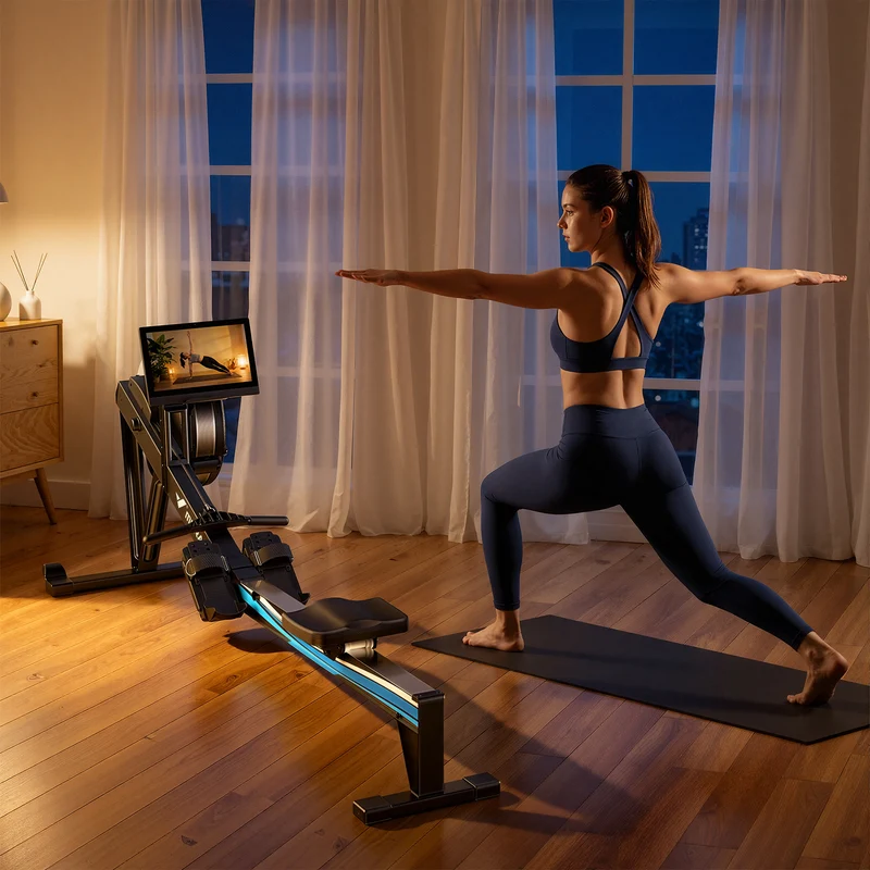 Merach NovaRow R50 Aura Luft-Rudergerät mit HD-Bildschirm
