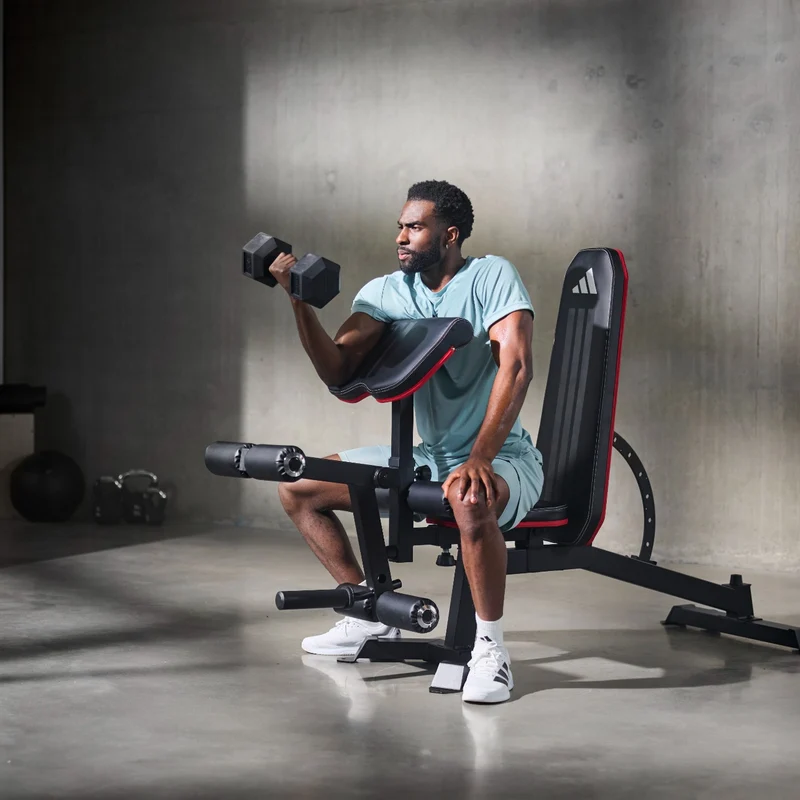 adidas Utility Bench mit Bizeps-Curlpult & Beincurler